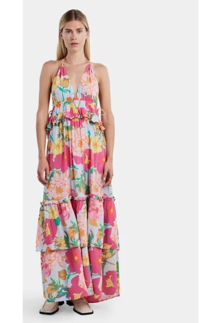 Дамска рокля -  304009297 - Многоцветна - Вискоза - Многоцветен