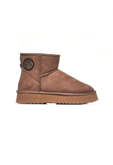 Дамски боти 9024301936E -  Текстил - Кафяви