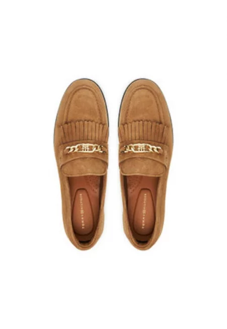 Дамски мокасини -  от естествена кожа - кафяви