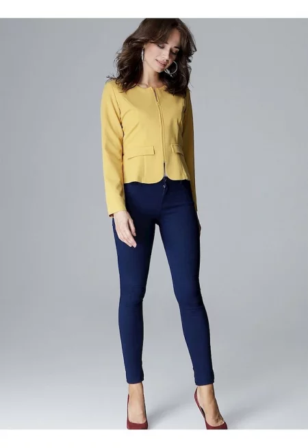 Дамско яке - Ленитиф - жълто - 65% полиестер - 35% вискоза