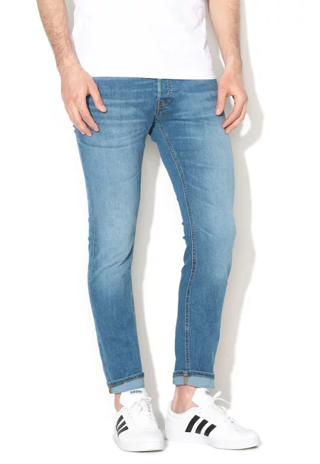 Дънки Glenn по тялото - Син