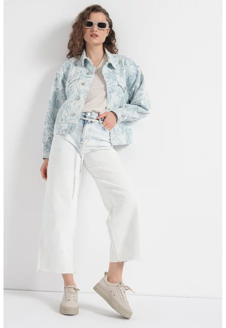 Дънково яке с бродерии