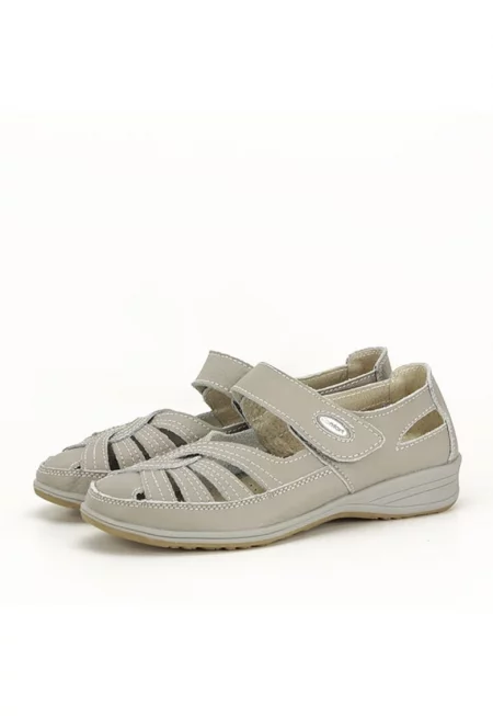 Dorina сиви балерини от естествена кожа M5 8050