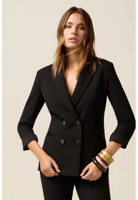 Двуредно сако с двойни ревери