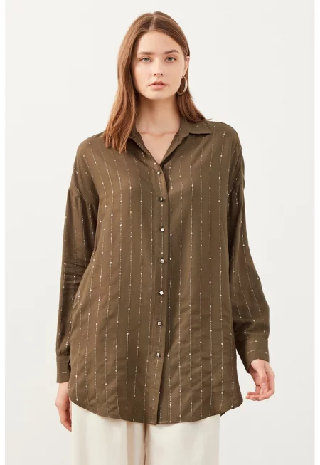 Ефирна риза с яка