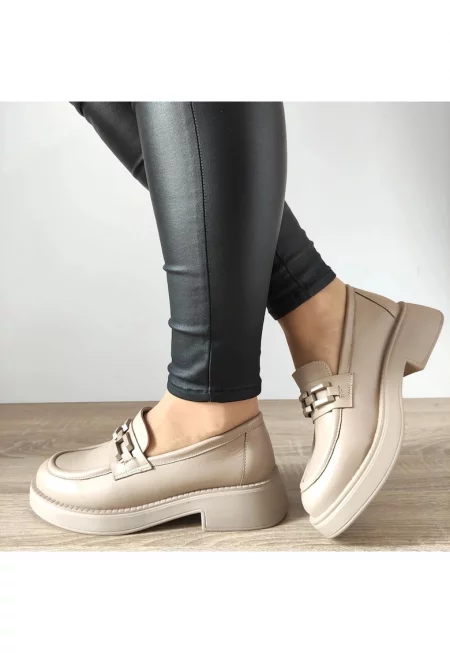 Елегантни дамски обувки  3099-1 Beige - Бежови - Бежов
