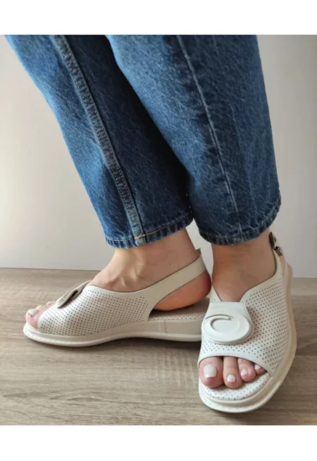 Ежедневни дамски сандали  60026A 52-N Кремави - Кремави