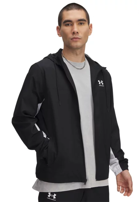 Фитнес худи Rival с цип - Бял/Черен