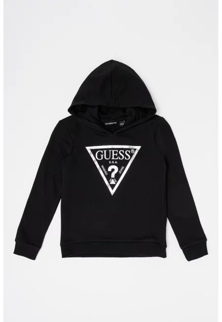 GUESS - Памучно худи с лого