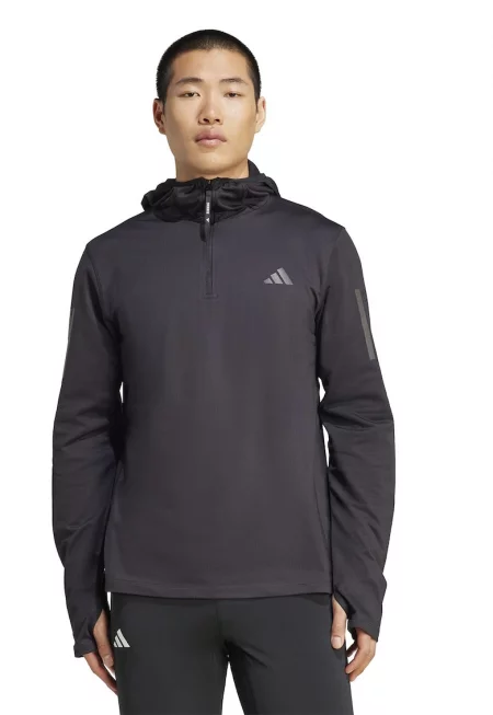 Худи за бягане с къс цип