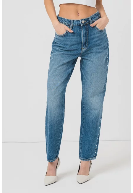 JEANS - Дънки Mom Fit с лиосел и нитове