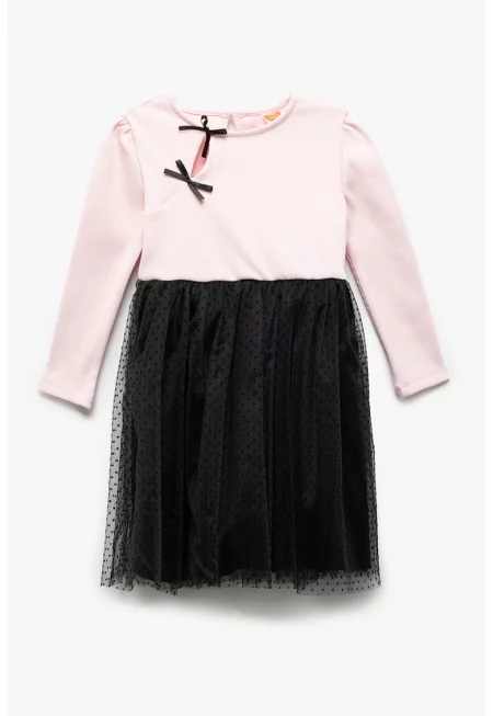 Комби рокля с подгъв от тюл