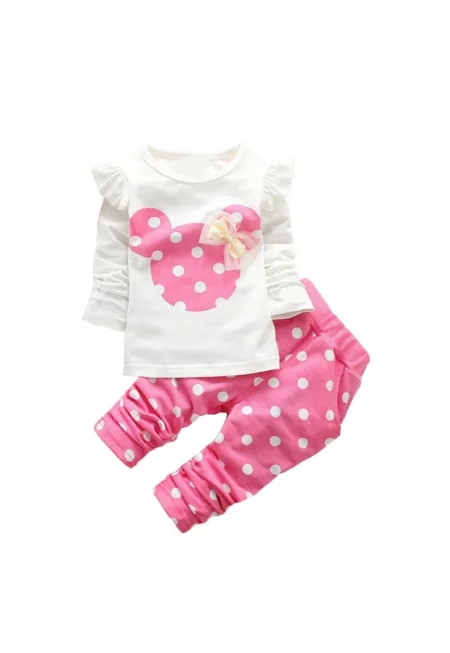 Комплект от 2 части - на точки - за момичета