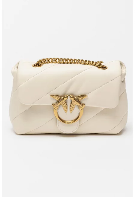 Кожена чанта през рамо Love Mini Puff