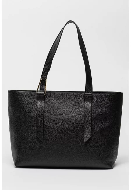 Кожена чанта за рамо Malory - Черен