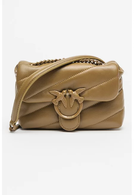 Кожена crossbody чанта - Love Puff.