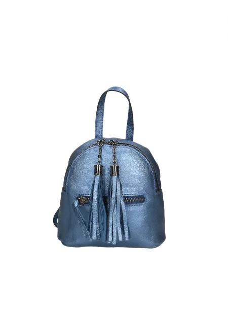 Кожена раница с пискюли - Син