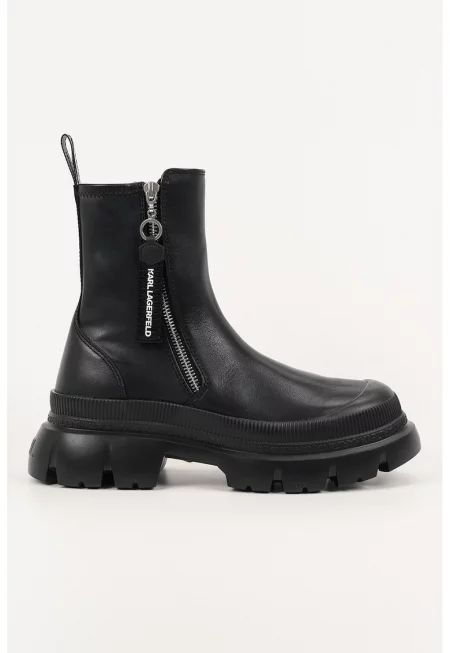 Кожени боти с масивен ток