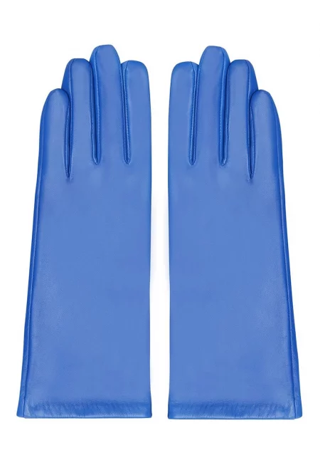 Кожени ръкавици с вълнена подплата - Кралско Синьо