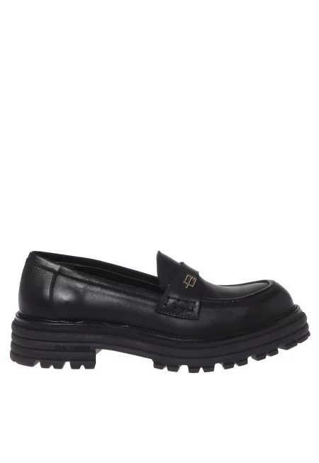 Масивни кожени мокасини - Черен
