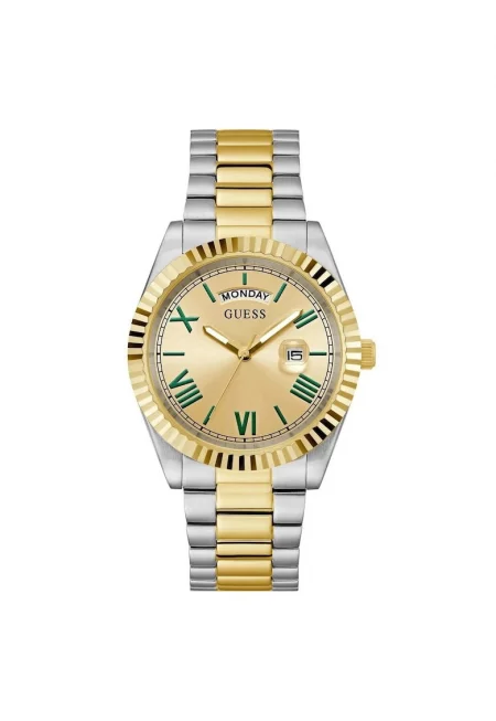 Мъжки часовник  модел GW0265G14 - кварцов механизъм - златист корпус - сребърна каишка - 42мм - 5ATM