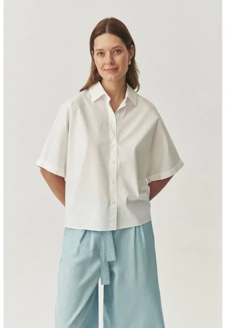 Памучна риза - Мръснобял