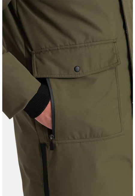 Парка с качулка и джобове с цип