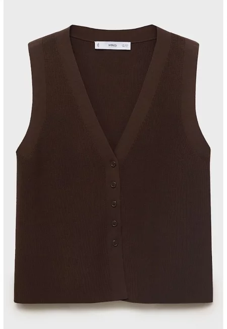 Плетен елек с копчета