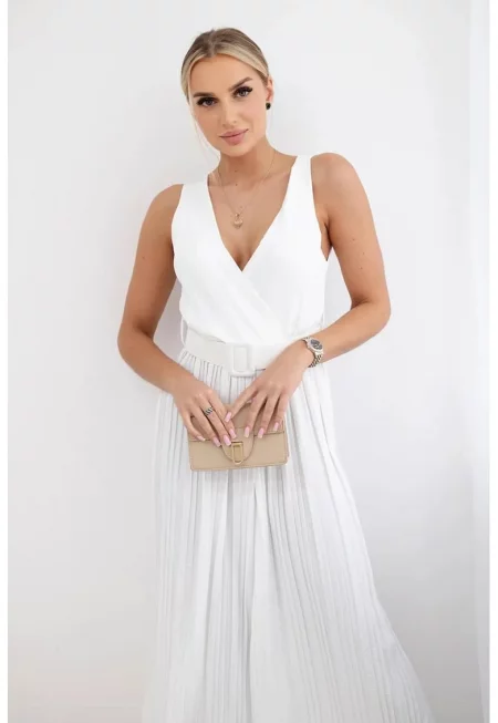 Плисиран вискозен гащеризон - Един размер