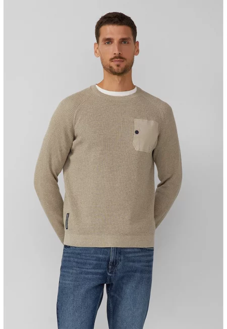 Пуловер с овално деколте и реглан ръкави