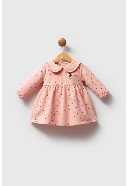 Рокля с яка Peter Pan - Розова сьомга