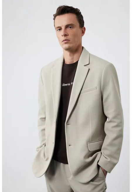 Сако с памук - Крем