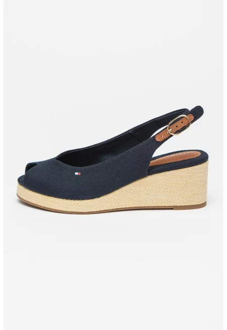 Скосени сандали Flag с каишка на петата - Тъмносин