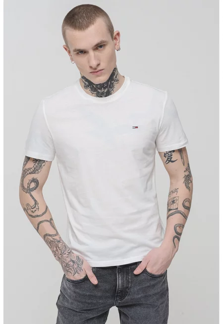 Слим тениска - 3 броя - Бял/Избеляло черно