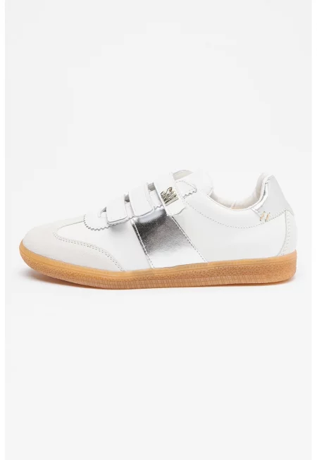 Спортни обувки Eileen с велкро - Бял/Сребрист