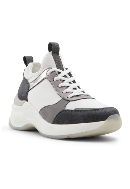 Спортни обувки Kralove с принт - Мръснобял/Tъмносив