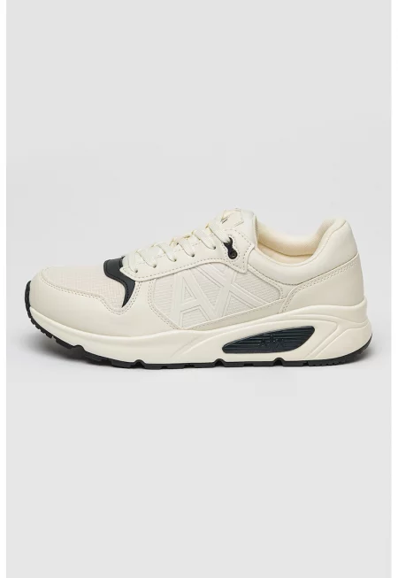 Спортни обувки с контрасти - Бял/Антрацитно сиво