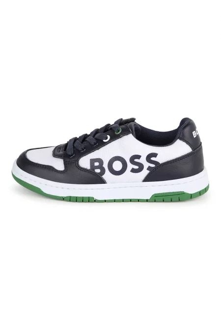 Спортни обувки с кожа - Бял/Ултрамарин синьо