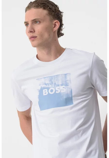 Тениска с овално деколте и лого