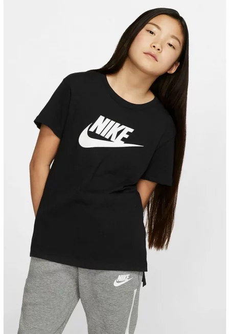 Тениска Sportswear Futura с асиметричен подгъв и лого