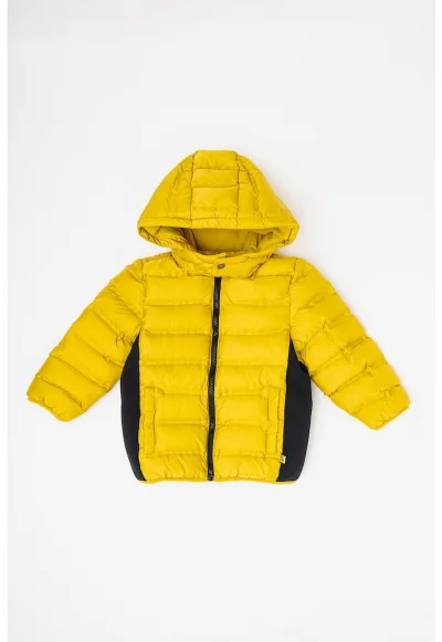 Ватирано зимно яке с отделяща се качулка