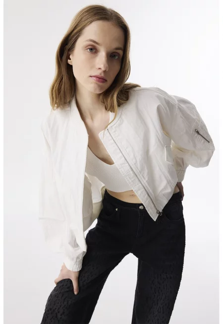 Яке бомбър с памук с цип