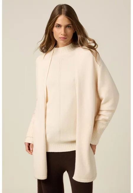 Жилетка без закопчаване - Крем