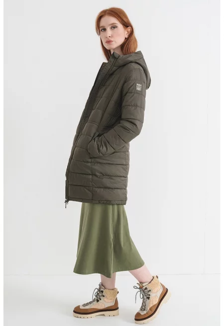 Зимно яке с джобове встрани - Папратово зелено
