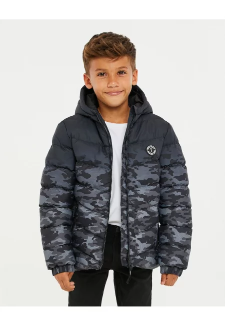 Зимно яке с качулка и принт