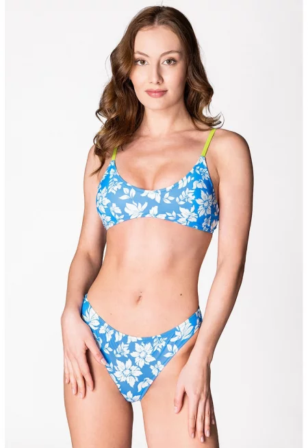 Бански от две части - Бял/Жълт/Син