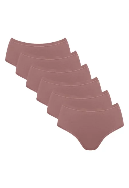 Бикини хипстър - 6 чифта - Кафяв