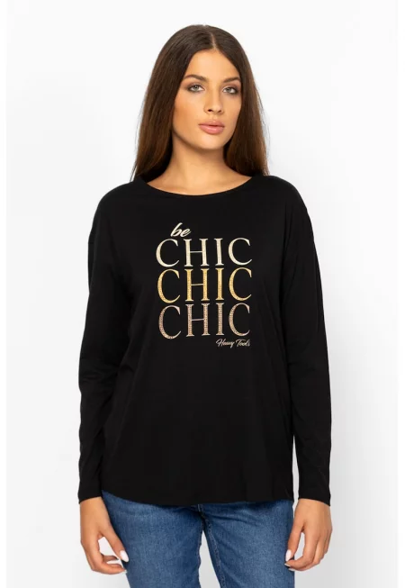 Блуза Carmina с декоративни камъни