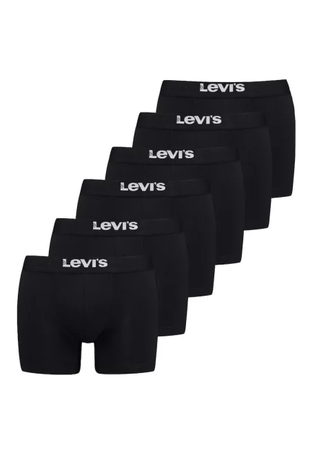 Боксерки с лого на талията - 6 чифта - Черен