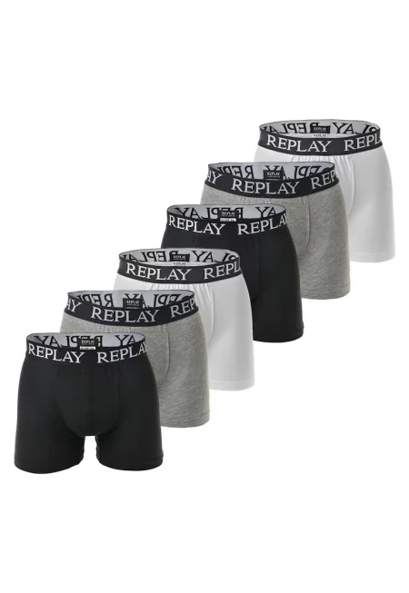 Боксерки слим- 6 чифта - Бял/Черен/Сив